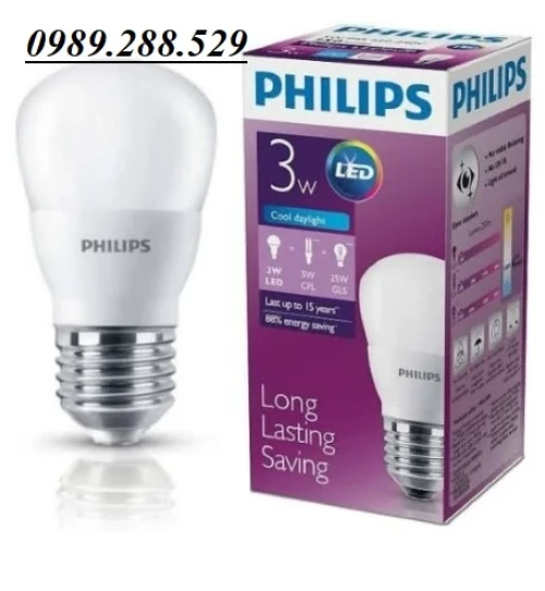 Bóng đèn Led Philips  3W Ledbulb  3-25W E27 6500K 230V P45