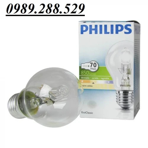 Bóng đèn Philips Halogen ECOCLASSIC 53W A55 đui E27