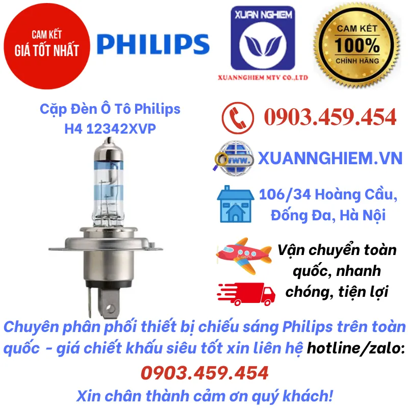 Cặp Đèn Ô Tô Philips H4 12342XVP