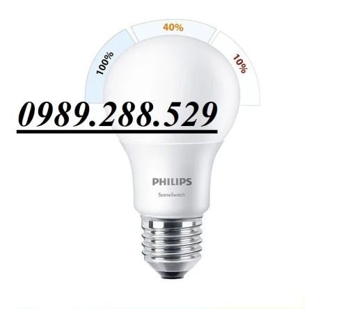 Bóng đèn Philips Ledbulb Scene Switch A60 3S 9-70W E27 3000K/ Scene Switch A60 3S 9-70W E27 6500K