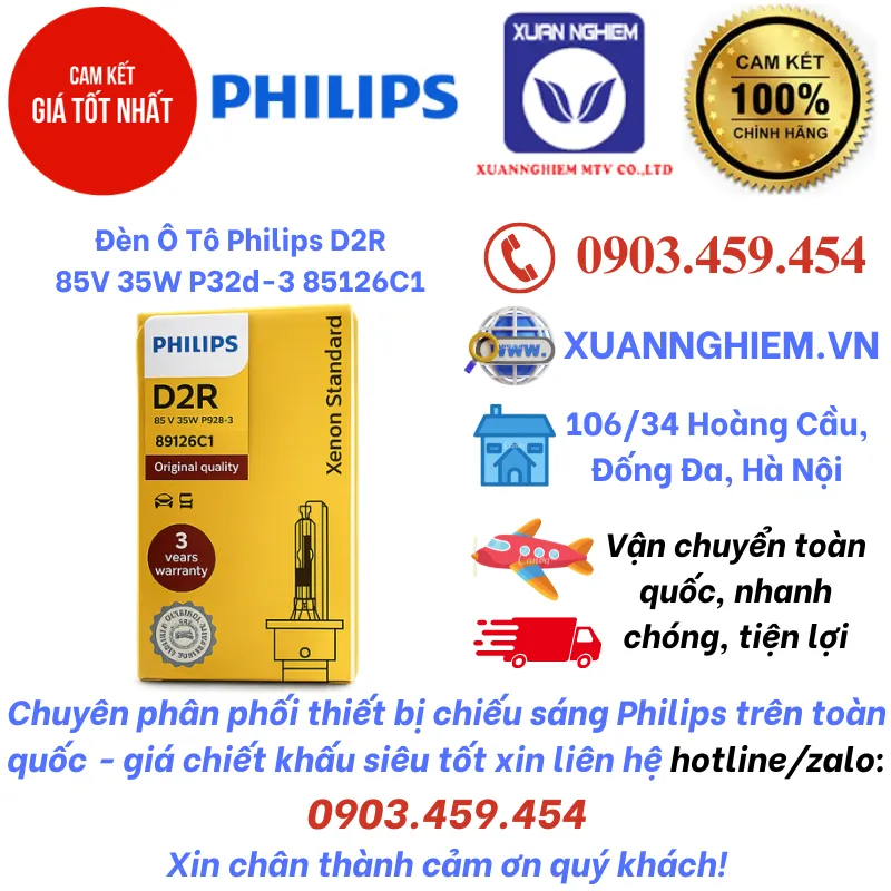 Đèn Ô Tô Philips D2R 85V 35W P32d-3 85126C1