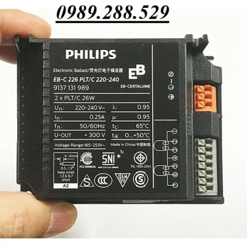 Chấn lưu điện tử dành cho 2 bóng đèn huỳnh quang PLT hoặc PLC 26W EB-C 226 PLT/C
