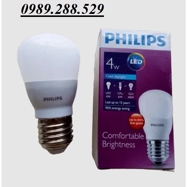 Bóng đèn Philips Ledbulb 4-40W E27 6500K 230V A55