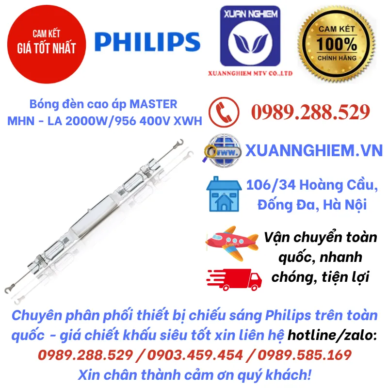 Bóng đèn cao áp MASTER  MHN - LA 2000W/956 400V XWH