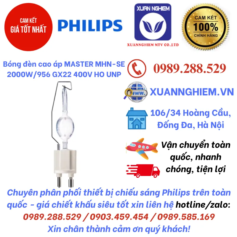 Bóng đèn cao áp MASTER MHN-SE 2000W/956 GX22 400V HO UNP