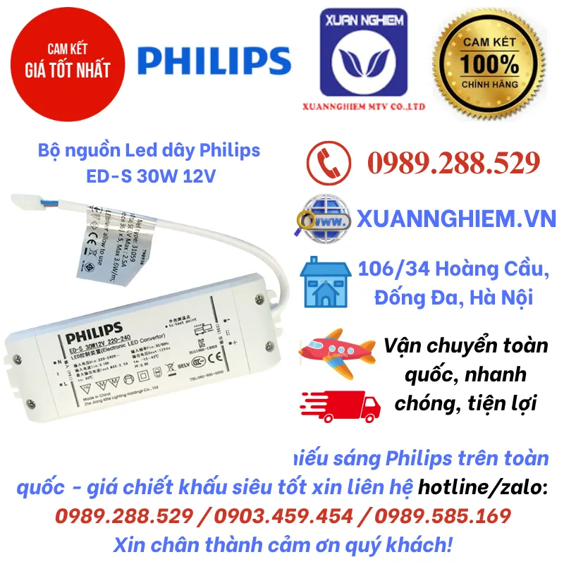 Bộ nguồn Led dây Philips ED-S 30W 12V