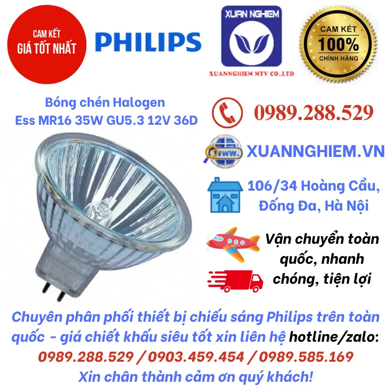 Bóng chén Halogen Ess MR16 35W GU5.3 12V 36D