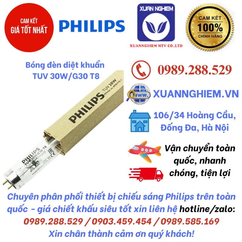 Bóng đèn diệt khuẩn PHILIPS TUV 30W/G30 T8