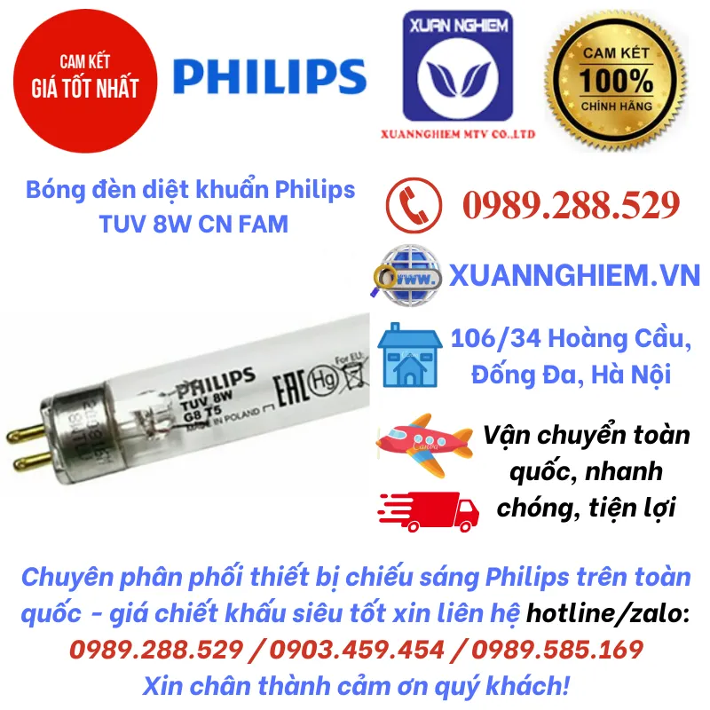 Bóng đèn diệt khuẩn Philips TUV 8W CN FAM