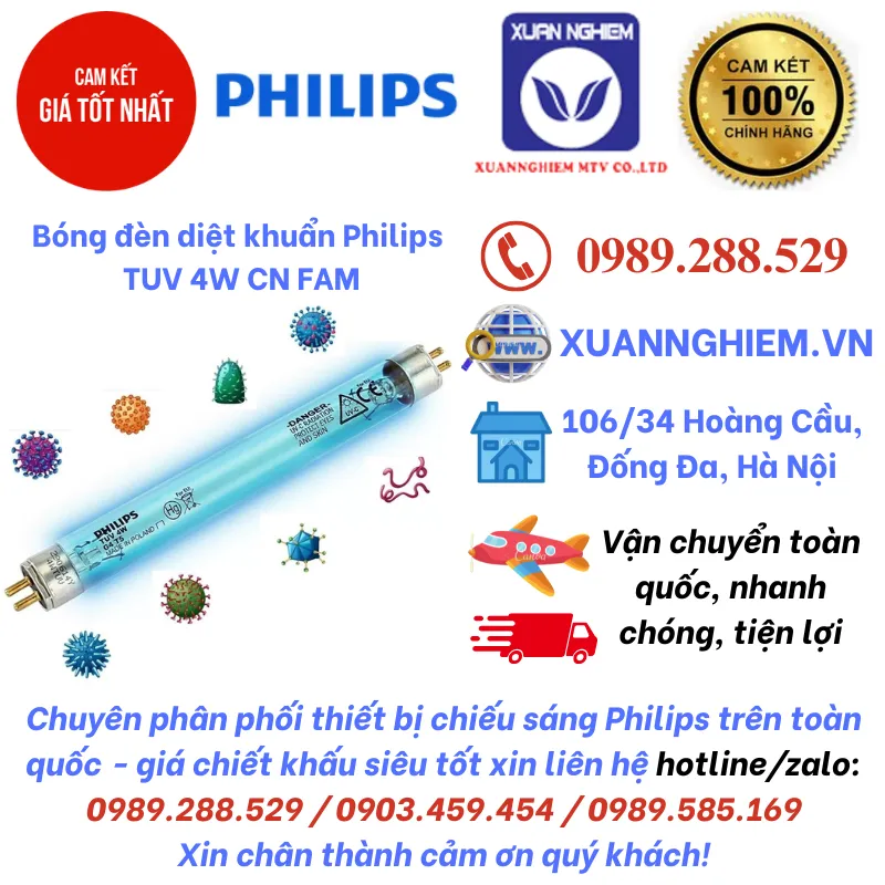 Bóng đèn diệt khuẩn Philips TUV 4W CN FAM