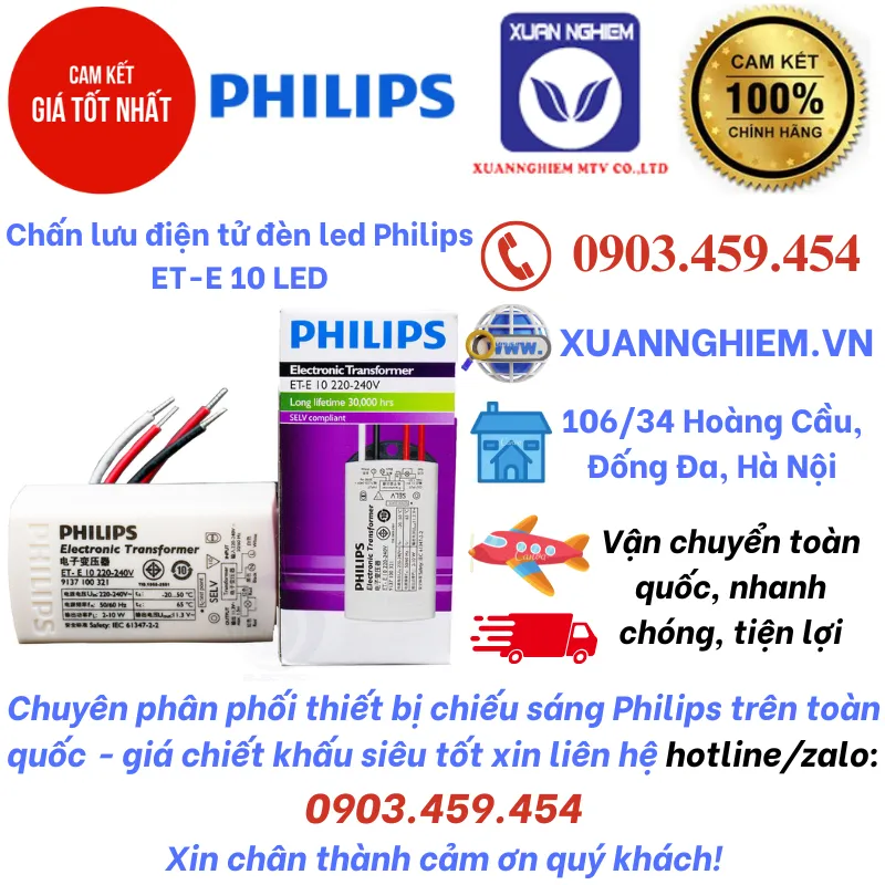 Chấn lưu điện tử đèn led Philips ET-E 10 LED