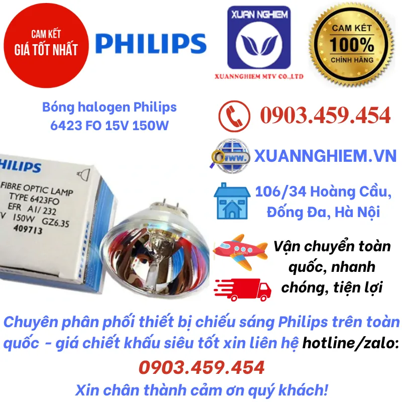 Bóng halogen Philips 6423 FO 15V 150W