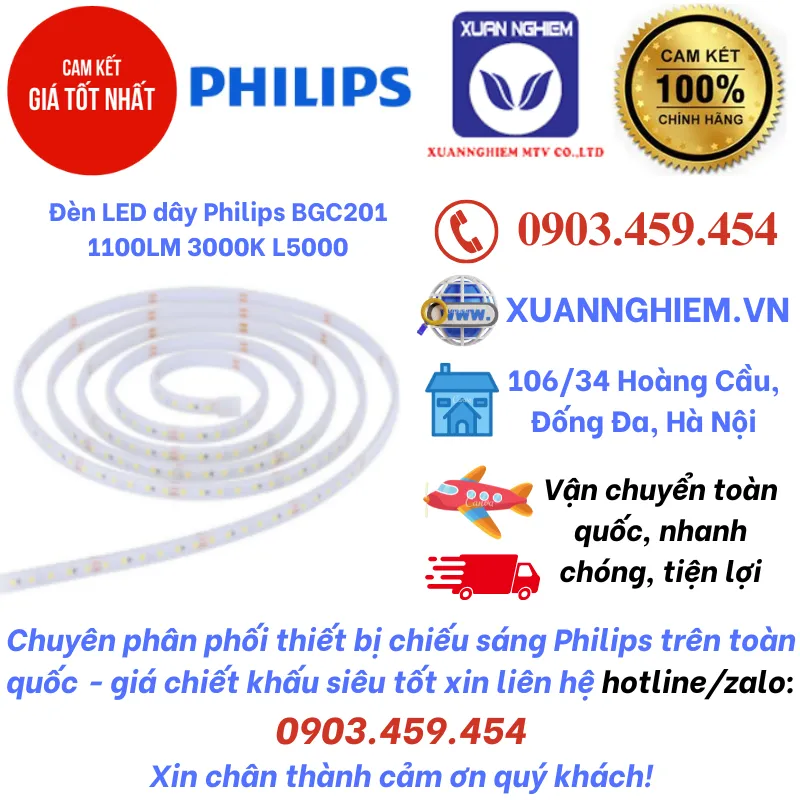 Đèn LED dây Philips BGC201 1100LM 3000K L5000