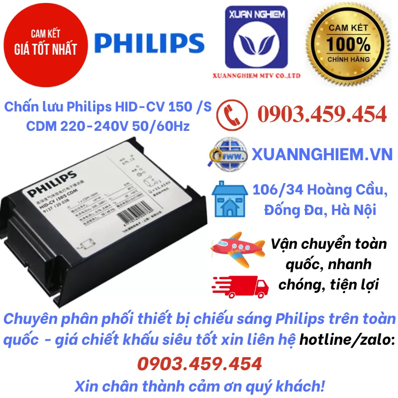 Chấn lưu Philips HID-CV 150 /S CDM 220-240V 50/60Hz