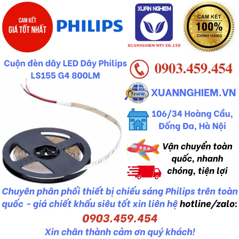 Cuộn đèn dây LED Dây Philips LS155 G4 800LM