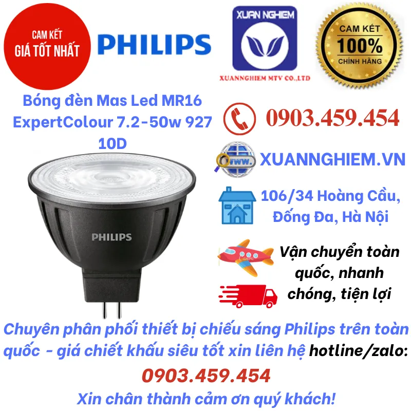 Bóng đèn Mas Led MR16 ExpertColour 7.2-50w 927 10D