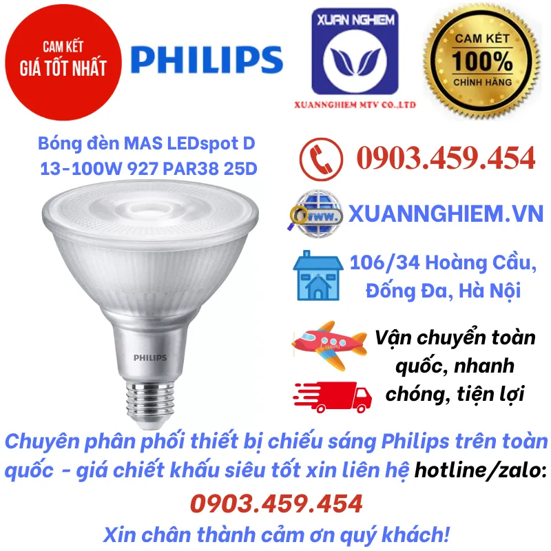 Bóng đèn MAS LEDspot D 13-100W 927 PAR38 25D