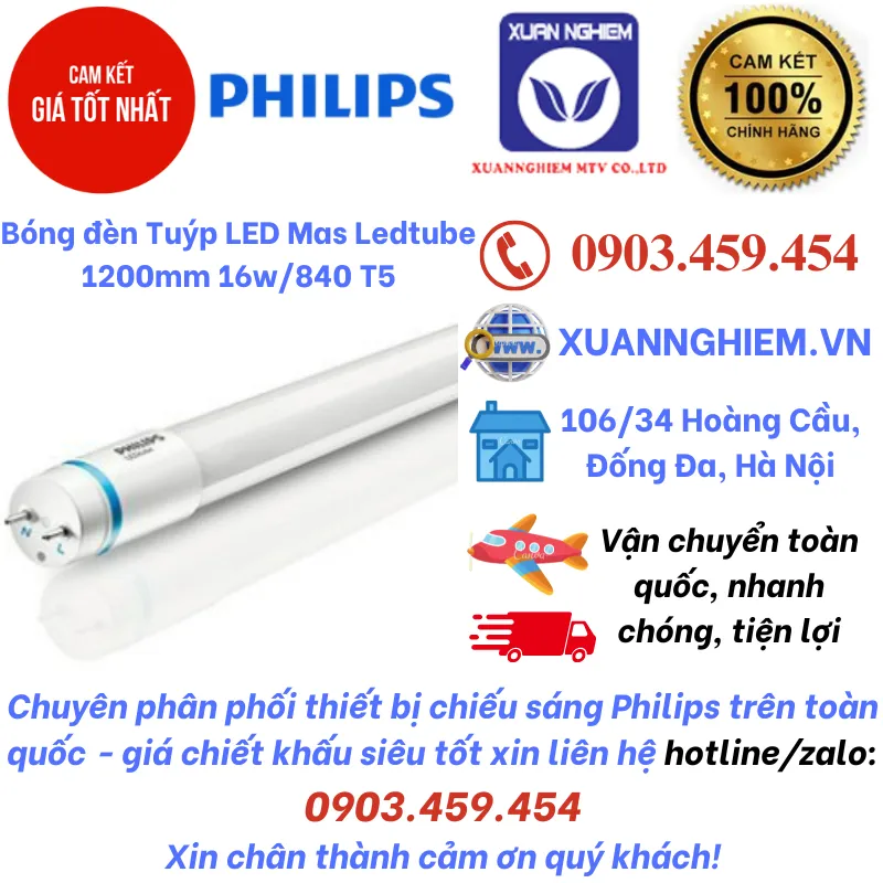 Bóng đèn Tuýp LED Mas Ledtube 1200mm 16w/840 T5