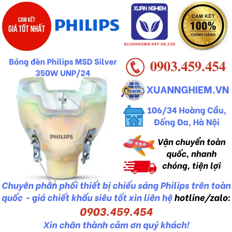 Bóng đèn Philips MSD Silver 350W UNP/24