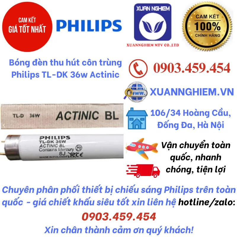 Bóng đèn thu hút côn trùng Philips TL-DK 36w Actinic