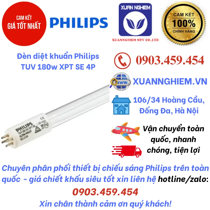 Đèn diệt khuẩn Philips TUV 180w XPT SE 4p