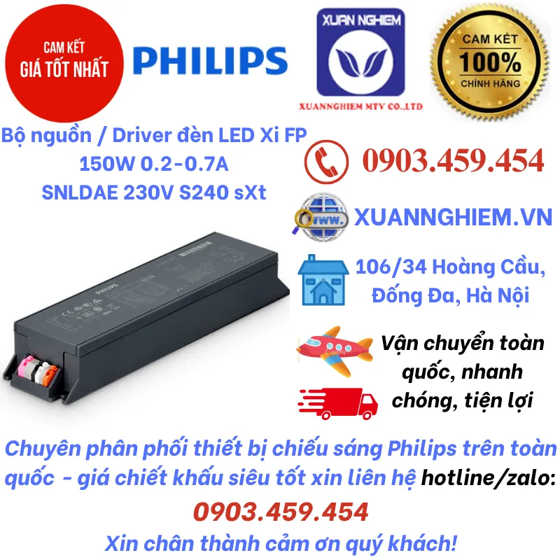 Bộ nguồn / Driver đèn LED Xi FP 150W 0.2-0.7A SNLDAE 230V S240 sXt