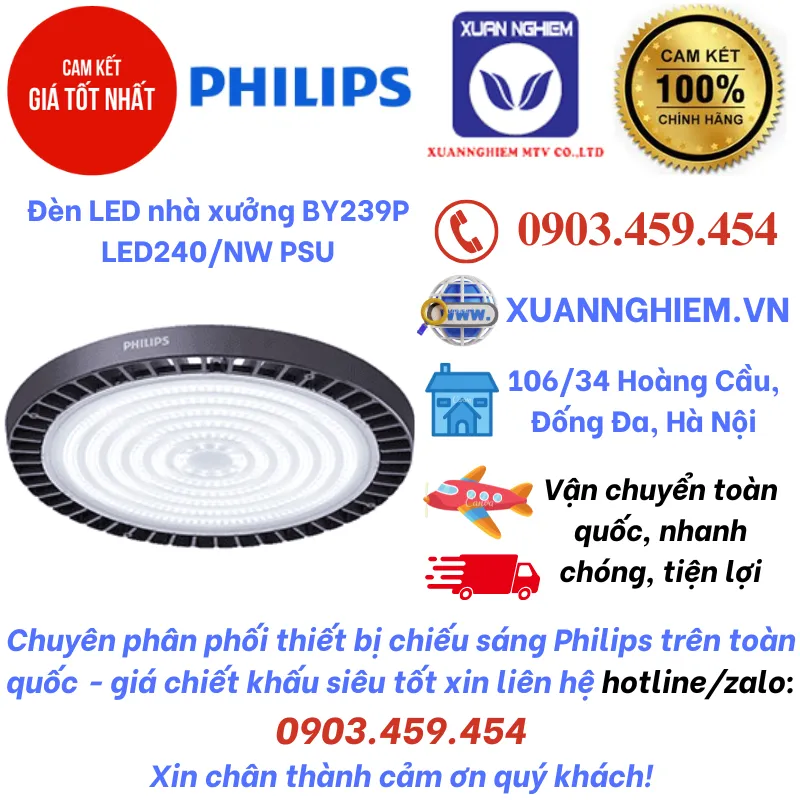 Đèn LED nhà xưởng BY239P LED240/NW PSU