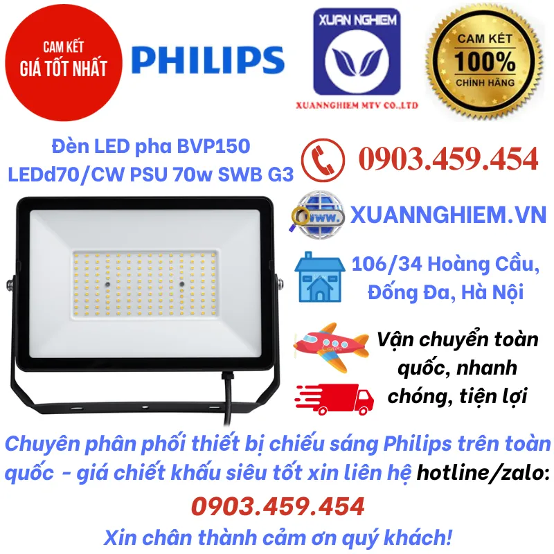 Đèn LED pha BVP150 LED70/CW PSU 70W SWB G3