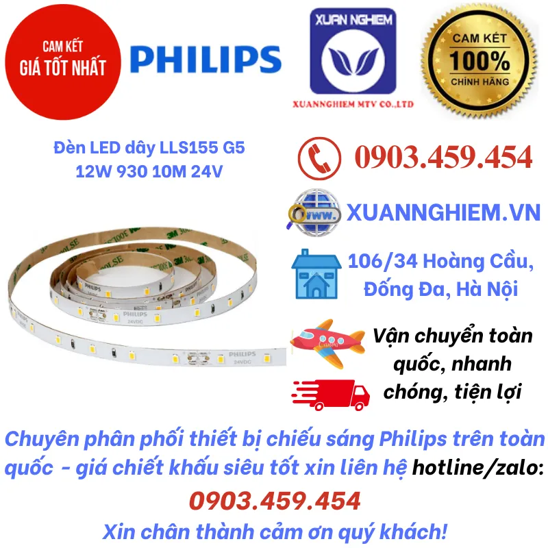 Đèn LED dây LLS155 G5 12W 930 10M 24V