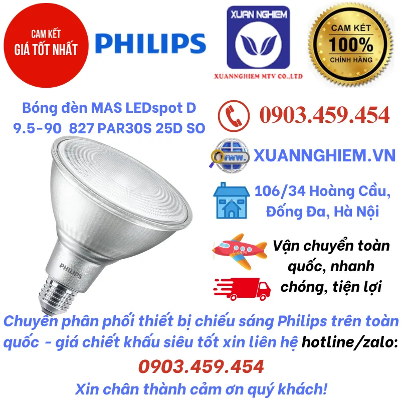 Bóng đèn MAS LEDspot D 9.5-90 827 PAR30S 25D SO