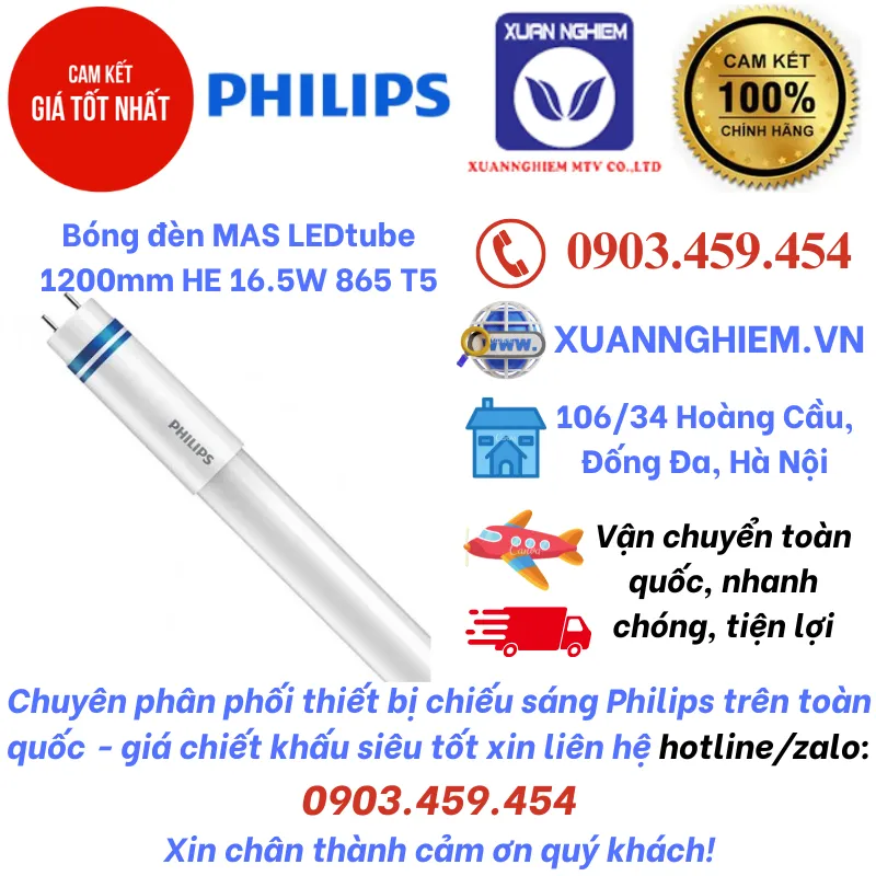 Bóng đèn MAS LEDtube 1200mm HE 16.5W 865 T5
