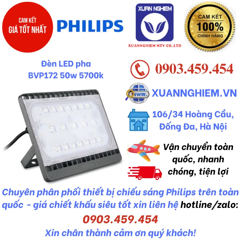 Đèn LED pha BVP172 50w 5700k