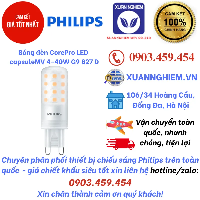 Bóng đèn CorePro LED capsuleMV 4-40W G9 827 D