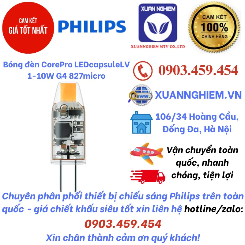 Bóng đèn CorePro LEDcapsuleLV 1-10W G4 827micro