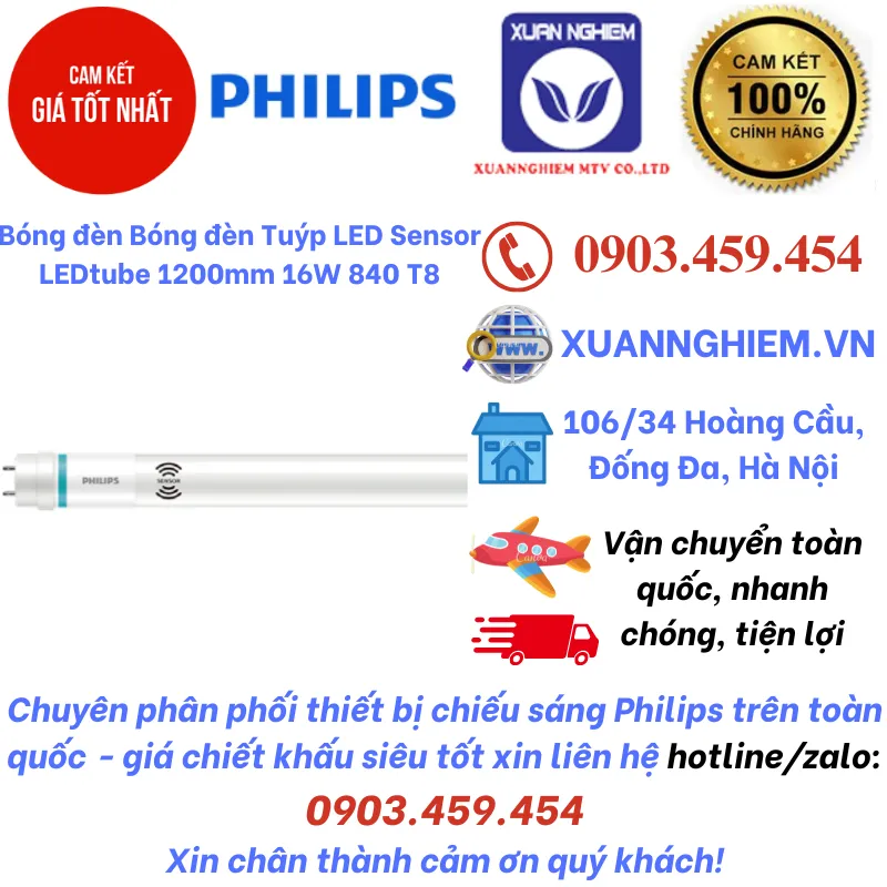 Bóng đèn Tuýp LED Sensor LEDtube 1200mm 16W 840 T8 / Bóng đèn Tuýp LED Sensor LEDtube 1200mm 16W 865 T8